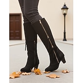 levne Cowboy &amp; Western Boots-dámské vintage westernové boty s krajkovými detaily a bočním zipem, semišové boty do půlky lýtek pro ležérní a venkovský styl