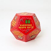 Недорогие Коллекционные фигурки-Рождественские игральные кости для обмена подарками, 12 граней с рисунком эльфа, веселые игровые кости для обмена подарками, идеально подходят для праздничных встреч и семейного веселья, игр для
