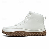 Miesten Bootsit 오피스 / 비즈니스 Pluskoko Kävely Vapaa-aika Päivittäin PU-nahka Mukava Nauhat Musta Valkoinen Keltainen halpa Nilkkurit-Miesten Bootsit 오피스 / 비즈니스 Pluskoko Kävely Vapaa-aika Päivittäin PU-nahka Mukava Nauhat Musta Valkoinen Keltainen