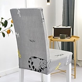 כיסוי לכיסא אוכל נמתח, כיסוי מושב קצר נשלף ורחיץ ידידותי לחיות מחמד, מגן כיסא עמיד למלון, חדר אוכל, אירועים, מסיבת חתונה זול כיסוי כיסא אוכל-כיסוי לכיסא אוכל נמתח, כיסוי מושב קצר נשלף ורחיץ ידידותי לחיות מחמד, מגן כיסא עמיד למלון, חדר אוכל, אירועים, מסיבת חתונה