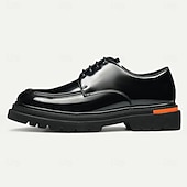 Недорогие Classic Dress Shoes-Men's Brown Genuine Leather Lace-Up Oxford Shoes – Classic Formal Dress Shoes for Business, Office and Evening Events