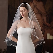 Недорогие Вуали-Один слой Современный / Стиль / Классический Свадебные вуали Фата до локтя с Чистый цвет 35,43 В (90 см) Тюль