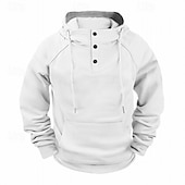 economico Felpa Tattica-Per uomo Felpa con cappuccio Felpa con cappuccio abbottonata Felpa con cappuccio tattica Nero Bianco Borgogna Blu marino Cammello Con Cappuccio Semplice Tasca Sport &amp; Outdoor Casuale Quotidiano