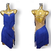 olcso versenyruha-parittyás latin táncruhák nőknek rojtos hasított lábú latin versenyruha bálterem salsa samba jelmez