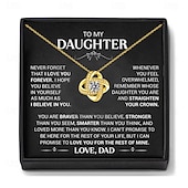 Недорогие События и вечеринки-Ожерелье для моей дочери, рождественский подарок для девочек с коробкой для открыток, подарок на день рождения, сувенир на выпускной, подарок на День святого Валентина от мамы или папы