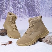 economico Stivali invernali e neve-scarponi da trekking caldi e impermeabili da uomo con fodera in pelliccia, suola antiscivolo, scarpe da trekking e da campeggio all'aperto