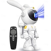 abordables Lumières de Noël-Projecteur d&#039;étoiles astronaute LED galaxie étoile veilleuse planétarium projecteur avec minuterie et télécommande chambre plafond projecteur lumière enfants cadeau