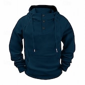 economico Felpa Tattica-Per uomo Felpa con cappuccio Felpa con cappuccio abbottonata Felpa con cappuccio tattica Nero Bianco Borgogna Blu marino Cammello Con Cappuccio Semplice Tasca Sport &amp; Outdoor Casuale Quotidiano