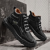 economico Scarponi da trekking-scarpe da trekking casual da uomo marroni, comode scarpe da ginnastica da passeggio con lacci e suola in gomma antiscivolo per viaggi, lavoro e uso quotidiano