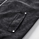 economico Giacca in ecopelle-Per uomo Giacca in Ecopelle Giacca da Biker Giacca da Moto Vacanza Quotidiano Antivento Caldo Tasca Primavera Autunno Semplice Moda Classico Collo alla coreana Regolare Nero Grigio Giacca