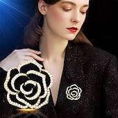 preiswerte Anstecker und Broschen-Broschen Klassisch Retro Blume Mode Brosche Schmuck Schwarz Für Hochzeit Party Geschenk Verlobung Abschlussball Festival