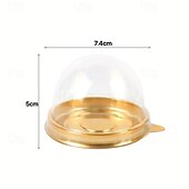 levne Kuchyňské náčiní a pomůcky-50ks průhledných krabiček na dezerty, stylové balení na dorty, sladkosti a čokolády, ideální pro svatby, sváteční oslavy, vánoční a halloweenské dárky.