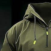 economico Felpa Tattica-Per uomo Felpa con cappuccio Felpa con cappuccio e zip corta Felpa con cappuccio tattica Nero Verde militare Borgogna Blu marino Blu Reale Con Cappuccio Semplice Cerniera Sport &amp; Outdoor Casuale