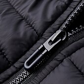 preiswerte Herren Steppweste-Herren Steppweste Weste Gilet Urlaub Täglich Date Mode Lässig Herbst Winter Tasche Nylon Warm Bequem Einfarbig Reisverschluss Mit Kapuze Normale Passform Schwarz Burgunderrot Armeegrün Dunkelblau