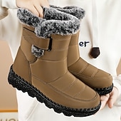 abordables Botas de mujer-Mujer Botas Botas de nieve Diario Tacón Plano Dedo redondo Casual Satén Mocasín Vino Negro Azul