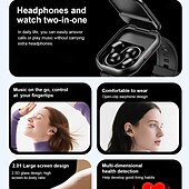cheap Smartwatch-TWSD12 Smart Watch 2.01 inch Smartwatch Fitness Running Watch Bluetooth Temperature Monitoring Activity Tracker Sedentary Reminder Compatible with Android iOS Women Men Long Standby Hands-Free Calls