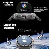 abordables Relojes inteligentes-HD8ultra Reloj inteligente 1.46 pulgada Smartwatch Reloj elegante Bluetooth Monitoreo de temperatura Podómetro Recordatorio de Llamadas Compatible con Android iOS Mujer Hombre Larga espera Llamadas