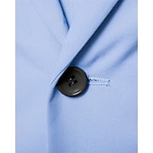 billige Herre Klassiske Blazere-Herre Blazer Virksomhet Cocktailfest Bryllupsfest Mote Fritid Vår Høst Polyester عادي Lomme Knapper Bekvem Enkeltkneppet Blazer Svart Navyblå Himmelblå