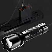 cheap Flashlights-USB-Rechargeable Mini LED Flashlight Super Bright Compact Portable for Students  Suitable for Home Outdoor Use with Long-Range Illumination