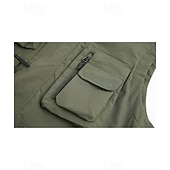 abordables Vestes-Homme Gilet de pêche Veste Randonnée Sans manches Veste Extérieur Léger Respirant Fermeture éclair Poches multiples Nylon Noir Vert Véronèse bleu marine Chasse Pêche Escalade