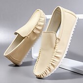 preiswerte Sneaker für Herren-Rote Slipper aus Kunstleder für Herren – leichte Freizeitschuhe für den Alltag und auf Reisen