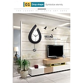 Χαμηλού Κόστους Διακόσμηση τοίχου-μεγάλο ρολόι τοίχου με σταγόνα νερού, μοντέρνο ρολόι τοίχου για σαλόνι, κατάλληλο για διακόσμηση σπιτιού, υπνοδωματίου, κουζίνας και γραφείου