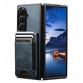 Недорогие Чехлы для Samsung-телефон Кейс для Назначение SSamsung Galaxy Z-образный сгиб 7 Z-сгиб 6 Z Fold 5 Кошелек для карт Полная защита тела Защита от удара Ретро ТПУ Кожа PU