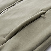 cheap Men's Jackets &amp; Coats-Men's Winter Jacket Fleece Jacket Casual Jacket Vacation Daily Thermal Warm Pocket Fleece Fall Winter Plain Fashion Streetwear Lapel Regular Black Khaki Army Green Dark Blue Jacket