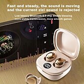 abordables Écouteurs Bluetooth sans fil-Écouteurs intra-auriculaires sans fil Bluetooth 5.3, mini-écouteurs tactiles, réduction du bruit, confortables, pour le bureau