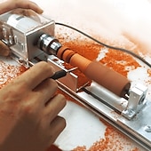 levne Domácí potřeby-Mini soustruh na dřevo pro výrobu šperků - rotační nástroje pro kutily, broušení, leštění a výrobu strun, ideální pro nadšence do řemesel