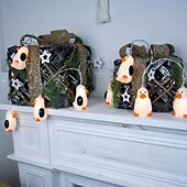 abordables Guirlandes lumineuses de fête-Guirlande Lumineuse Pinguin Féérique 1.5m 10LEDs Alimentée par Pile Chambre d'Enfants Affichage à Domicile Fenêtre Fête d'Anniversaire Décoration Hivernale
