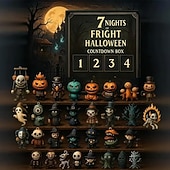 Χαμηλού Κόστους Halloween Hanging &amp; Tabletop Decorations-15/7/31 ημέρες νύχτες τρόμου κουτί αντίστροφης μέτρησης για το Halloween με φιγούρες ημερολόγιο advent για το Halloween 2025 κουτί δώρου τρομακτική κούκλα συλλεκτικές φιγούρες τρόμου κρεμαστά γούρι