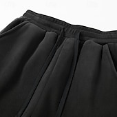 economico Gamba Dritta-Per uomo Pantaloni da tuta Pantaloni in Pile Pantaloni Pantaloni invernali Coulisse Tasca Elastico in vita Semplice Comodità Caldo Sport all'Aperto Quotidiano Moda Casual Nero Rosa Micro-elastico