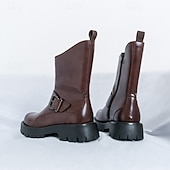 Χαμηλού Κόστους Φόρεμα μπότες-ανδρικές μπότες μόδας από PU δέρμα μεσαίου μεγέθους και αγκράφα | χοντρή σόλα για αστικό στυλ και ανθεκτικότητα