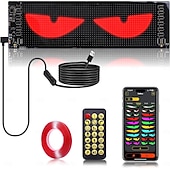 お買い得  ＬＥＤストリップライト-車/トラック/SUV用高輝度デビルアイLEDライトストリップ - 23.6x4.73 カスタマイズ可能なフロントガラス装飾、アプリ制御、IP68防水、USB電源