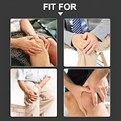 رخيصةأون الرعاية الشخصية والصحة-زوج واحد من أكمام الركبة ذاتية التسخين بالضغط على نقاط معينة من التورمالين، وسادات ركبة حرارية مزدوجة الجوانب من نبات الشيح للرجال &amp;دعامة دعم المفاصل الدافئة للنساء لعلاج برودة الساقين وتخفيف آلام