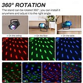 cheap Projector Lights-DJ Laser Party Lights Disco Light with RGB Strobe Light Show Music Sound Activated/Remote Control for DJ Parties Stage Karaoke Club Home Birthday