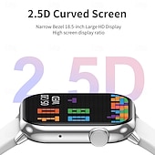 abordables Montres connectées-Montre connectée grand écran 1,85 pouces pour hommes et femmes, appels Bluetooth, 100 modes sportifs, fréquence cardiaque, sommeil, santé, musique locale, météo