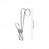 お買い得  収納＆整理-25個のステンレススチール製洗濯バサミフッククリップ、丈夫な吊り下げクリップ、多目的湾曲フッククランプ、キッチンバスルーム収納、家庭用洗濯物干し用靴下乾燥オーガナイザー、再利用可能な金属クリップ。