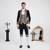 economico Outfit-Rococò Barocco Vittoriano Abiti Costume di fantasia Principe Nobile Costume Per uomo Halloween Carnevale Performance LARP Fiera Rinascimentale Adulti Costume