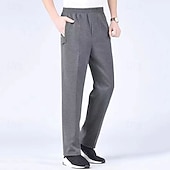 baratos Calças de Corrida &amp; Meias-Homens Calças de perna reta Calças de Dormir Com bolsos Calças Ginásio Roupa Esportiva Dar certo Outono &amp; inverno Academia Exterior Corrida Delgado Roupa de esporte Roupas Esportivas Cor Sólida Preto