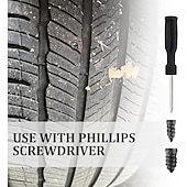 olcso Járműszolgáltatás-100 db gumiabroncs javító gumiszeg, gumiabroncs javító gumicsavarok fekete színben, gumiabroncs csavardugó, gyorsszerszám önkiszolgáló gumiabroncs javító szeg autó motorkerékpár gumiabroncshoz,