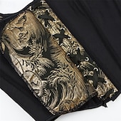 levne Korzety-Dámské Stahovací korzet/stahovací prádlo Stahovací spodní prádlo Sexy korzet Sexy Sladký Květinový Slátanina Dovolená Párty ulice Bez rukávů Do U Zlatá černá Zlatá Jaro Podzim Na míru