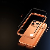 Недорогие Чехлы для iPhone-телефон Кейс для Назначение iPhone 17 Pro Max 17 Air 17 Противоударная рамка Защита от удара Ретро Металл