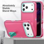 お買い得  iPhone用ケース-電話 ケース 用途 iPhone 17 Air 16 15 14 Pro Max Plus 16e 13 Pro Max バックカバー キックスタンド 耐衝撃 レトロ風 TPU PC