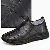 economico Stivali invernali e neve-scarpe invernali slip-on impermeabili da uomo con calda fodera in pelliccia, mocassini leggeri e casual antiscivolo per l&#039;esterno, adatti al freddo