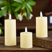 Lot de 3 bougies électroniques à LED pour Noël, Halloween, Nouvel An, Saint-Valentin, mariage, festival, fête, décoration de bureau, ornement lumineux, batterie AG13 * 3 abordables Bougies lumineuses-Lot de 3 bougies électroniques à LED pour Noël, Halloween, Nouvel An, Saint-Valentin, mariage, festival, fête, décoration de bureau, ornement lumineux, batterie AG13 * 3