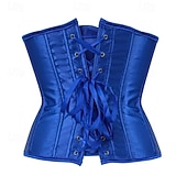 economico Corsetti-Per donna Corsetto modellante per la vita Intimo Modellante Corsetto sexy Moda Dolce Colore Puro Orlo irregolare Senza schiena Vacanza Streetwear Data Senza Maniche Top con spalle scoperte Nero Rosso
