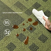 baratos Tapetes-Tapete vintage verde francês, tapete luxuoso para sala de estar, tapete elegante para cabeceira de quarto, tapete grande resistente a manchas e fácil de limpar