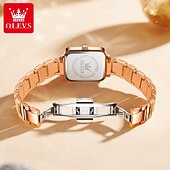 preiswerte Quarz-Uhren-Olevs 5641 Quarzuhr Frau Top-Marke original wasserdichte Uhr für Frauen Edelstahlarmband römische Skala Datum Armbanduhr